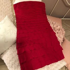 Pink/Fuchsia Rouched Strapless Express Dress